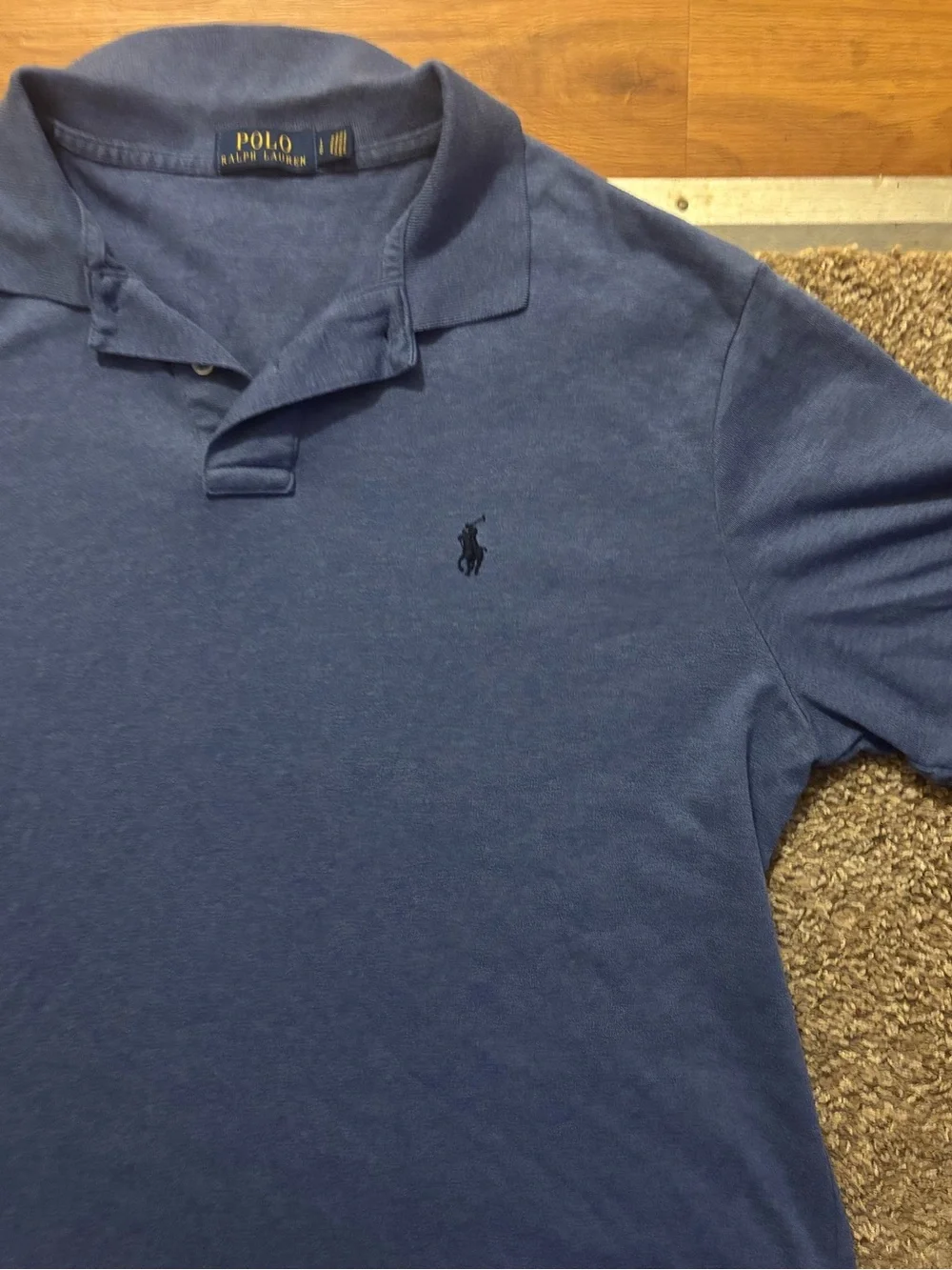 Polo by Ralph Lauren NWOT Mens Lg Blue Classic Polo Embroidered Logo Like New